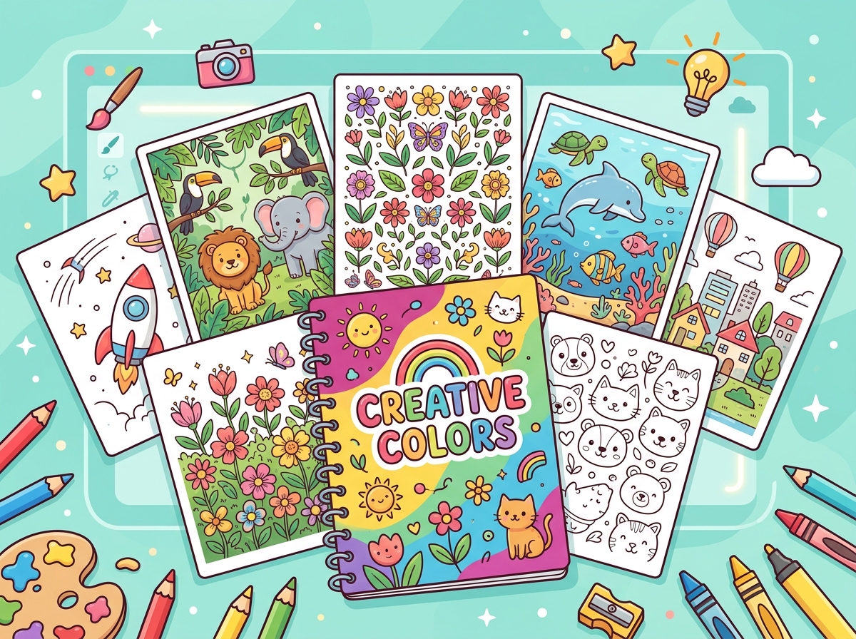 Coloring book generator interface