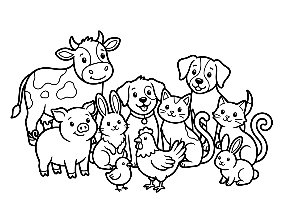 printable animal coloring page for kids