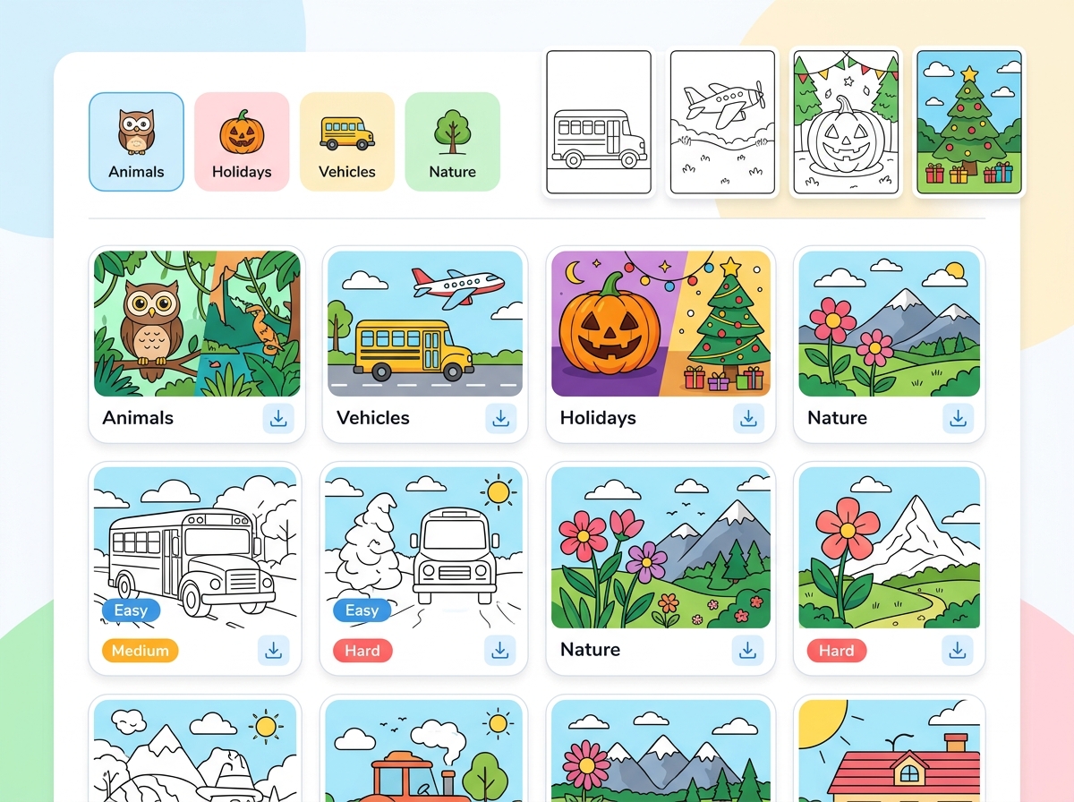 free printable coloring pages for kids library