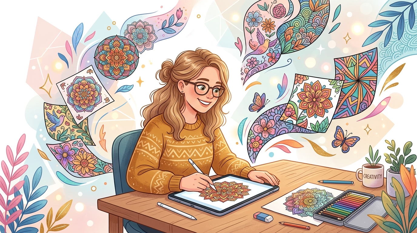 Collection en ligne de coloriages pour adultes