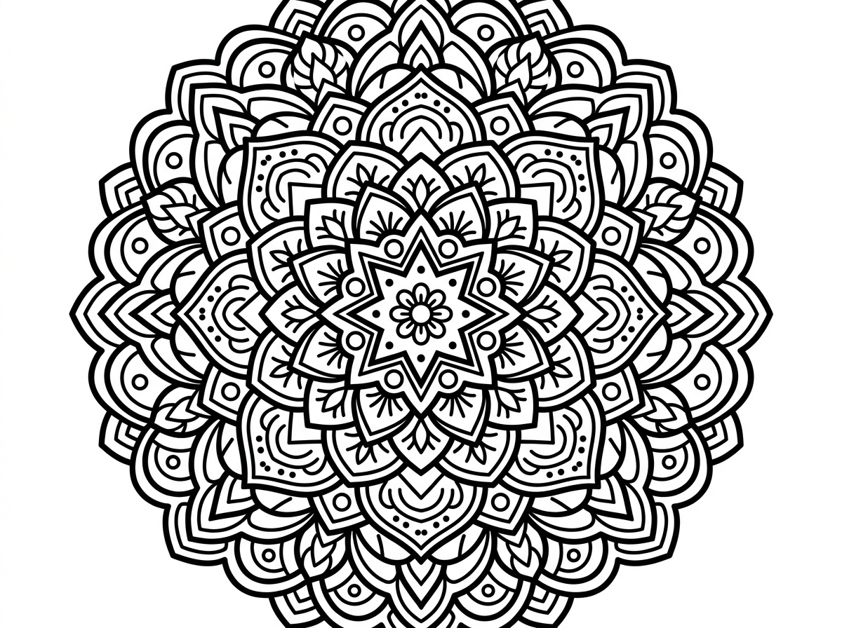 Mandala coloring page design