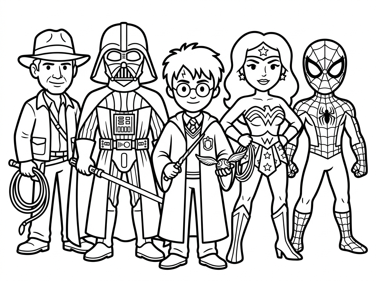 Movie character coloring page