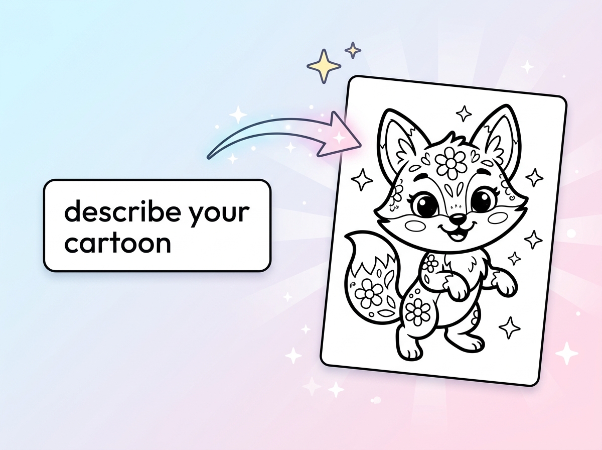 Text to coloring page conversion tool