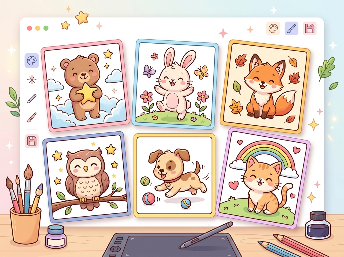 Coloring book creation interface