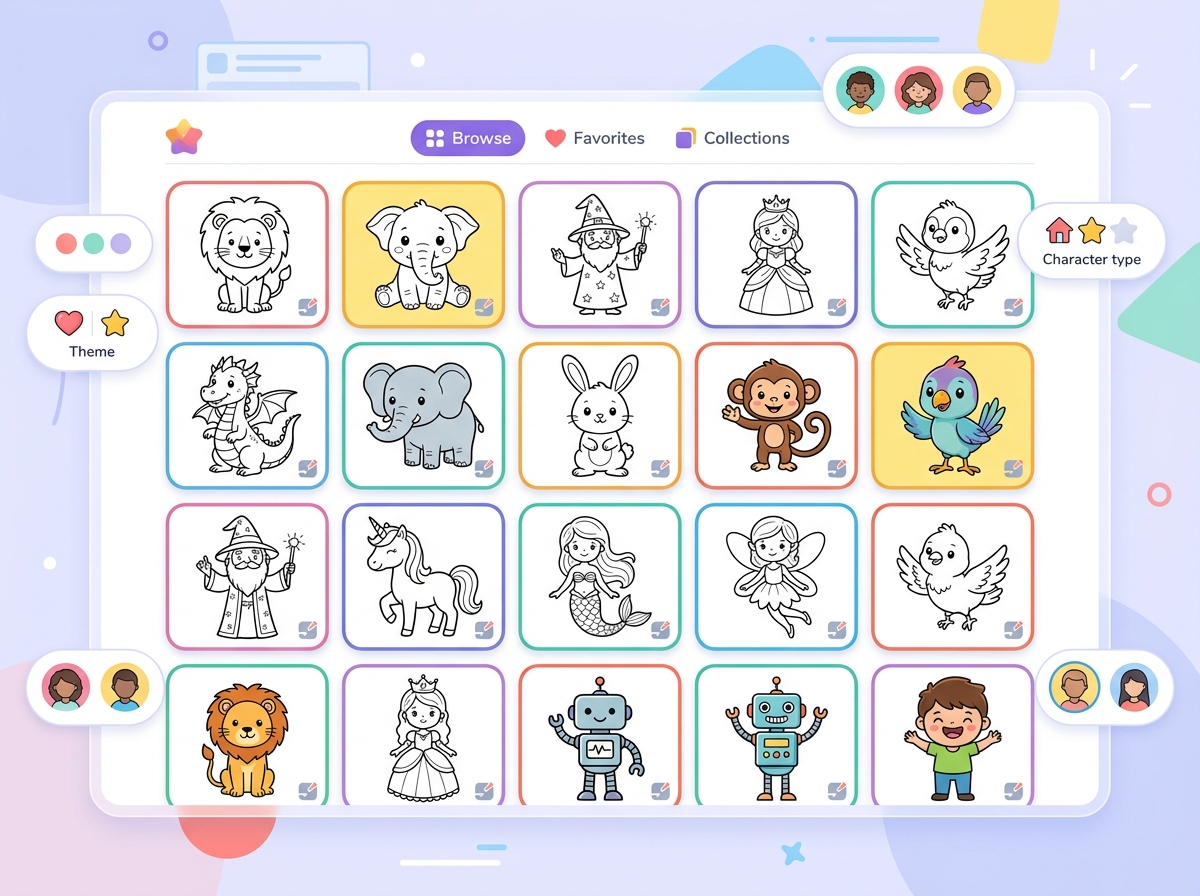 Free coloring pages collection