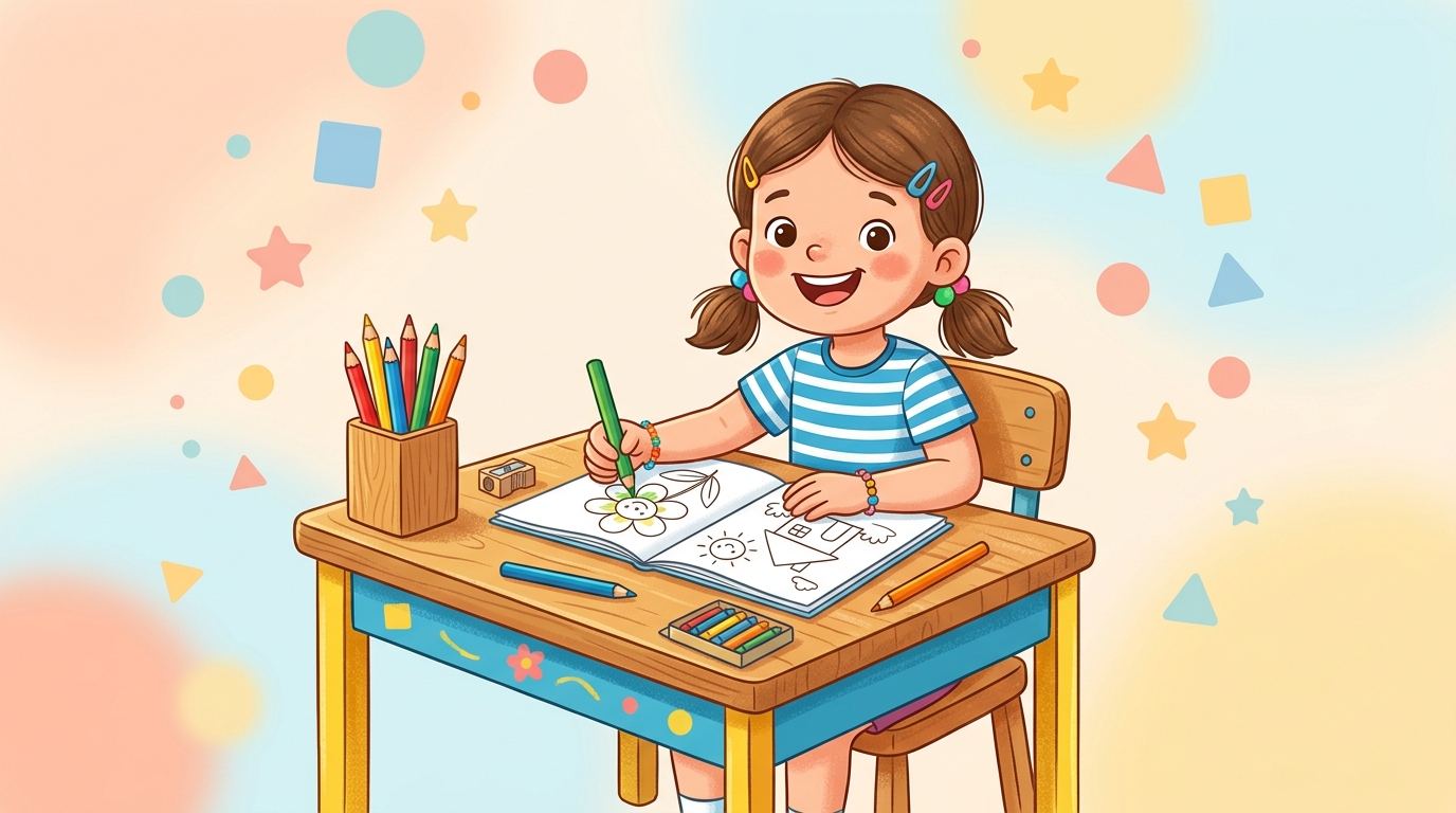 Diseño de página fácil para colorear para niños