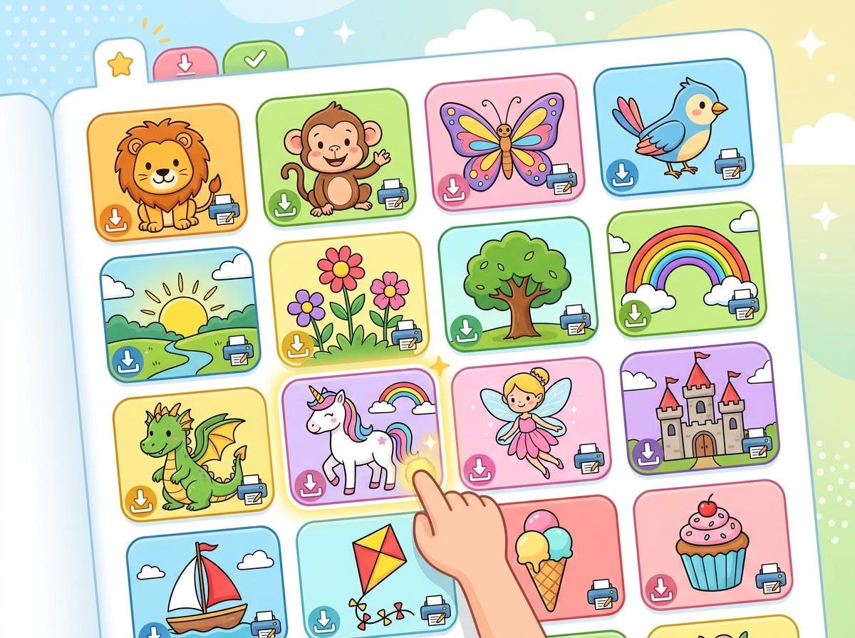 Free coloring pages library