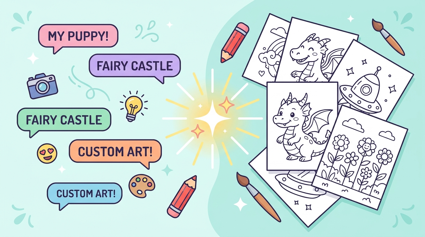 个性化涂色页生成界面