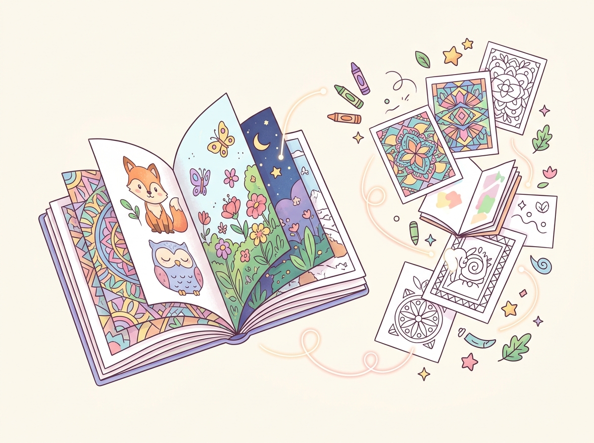 Coloring book generator tool