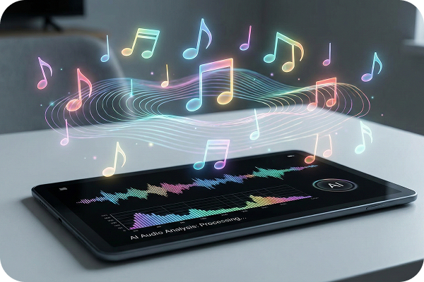 AIミュージックビデオジェネレーターのインテリジェントオーディオ分析インターフェース