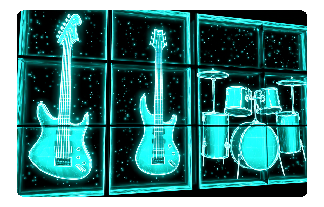 User interface of rock music generator.