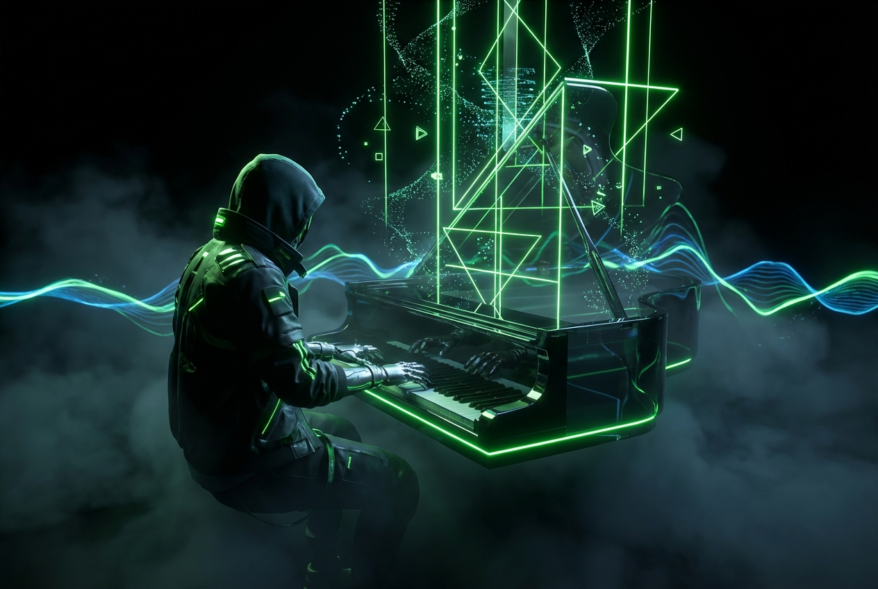 Songwriter drafting songs with Piano Beat Maker