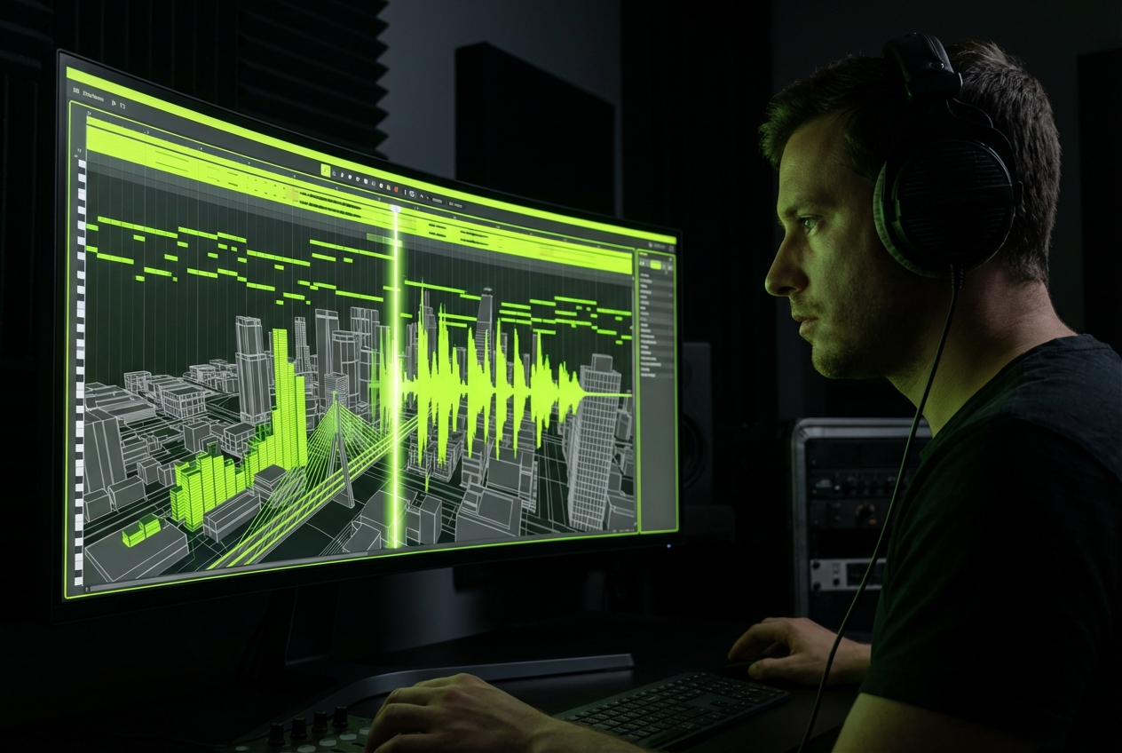 Game developer generating tracks with Garage Music Generator