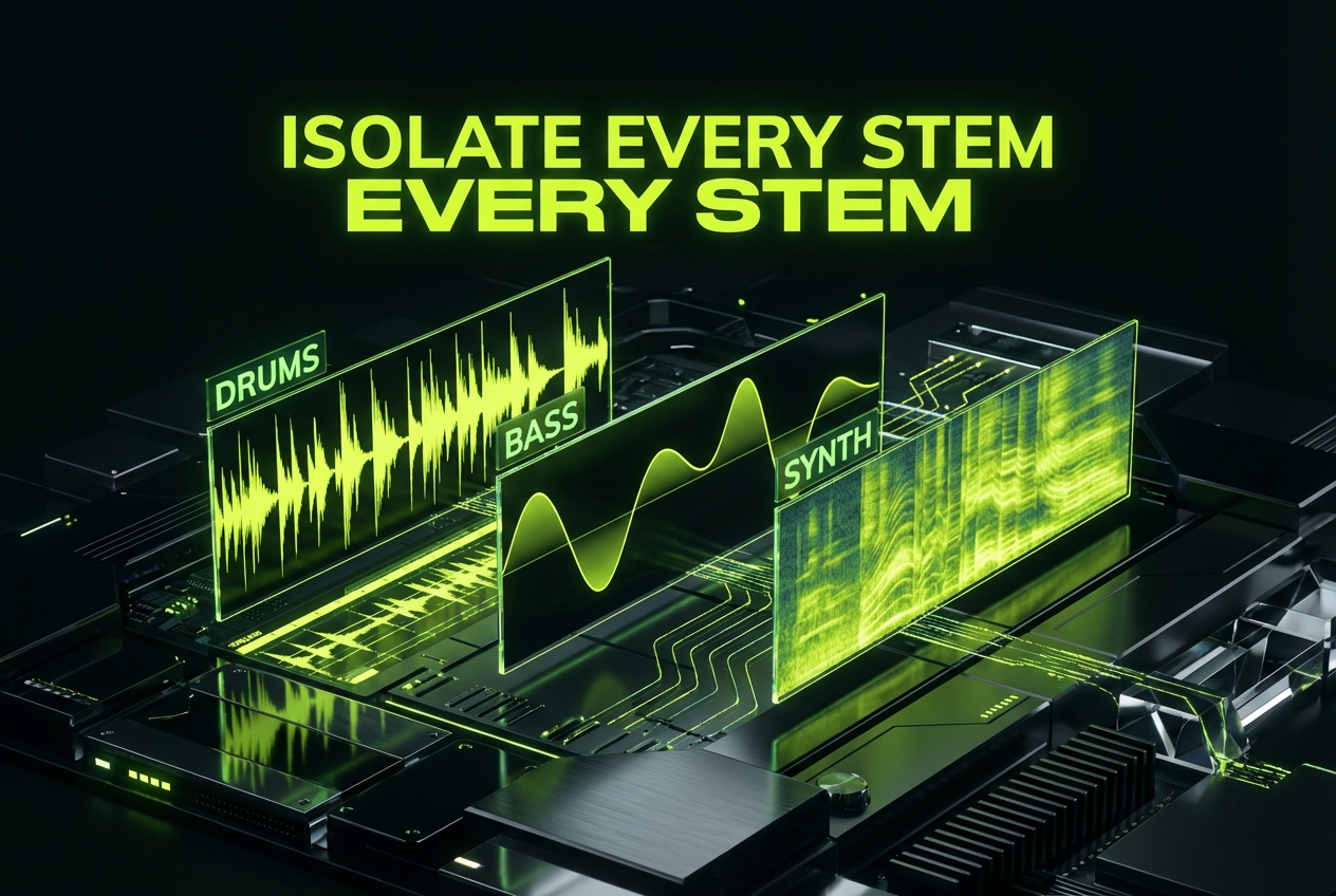 House Music Maker stem separation feature view