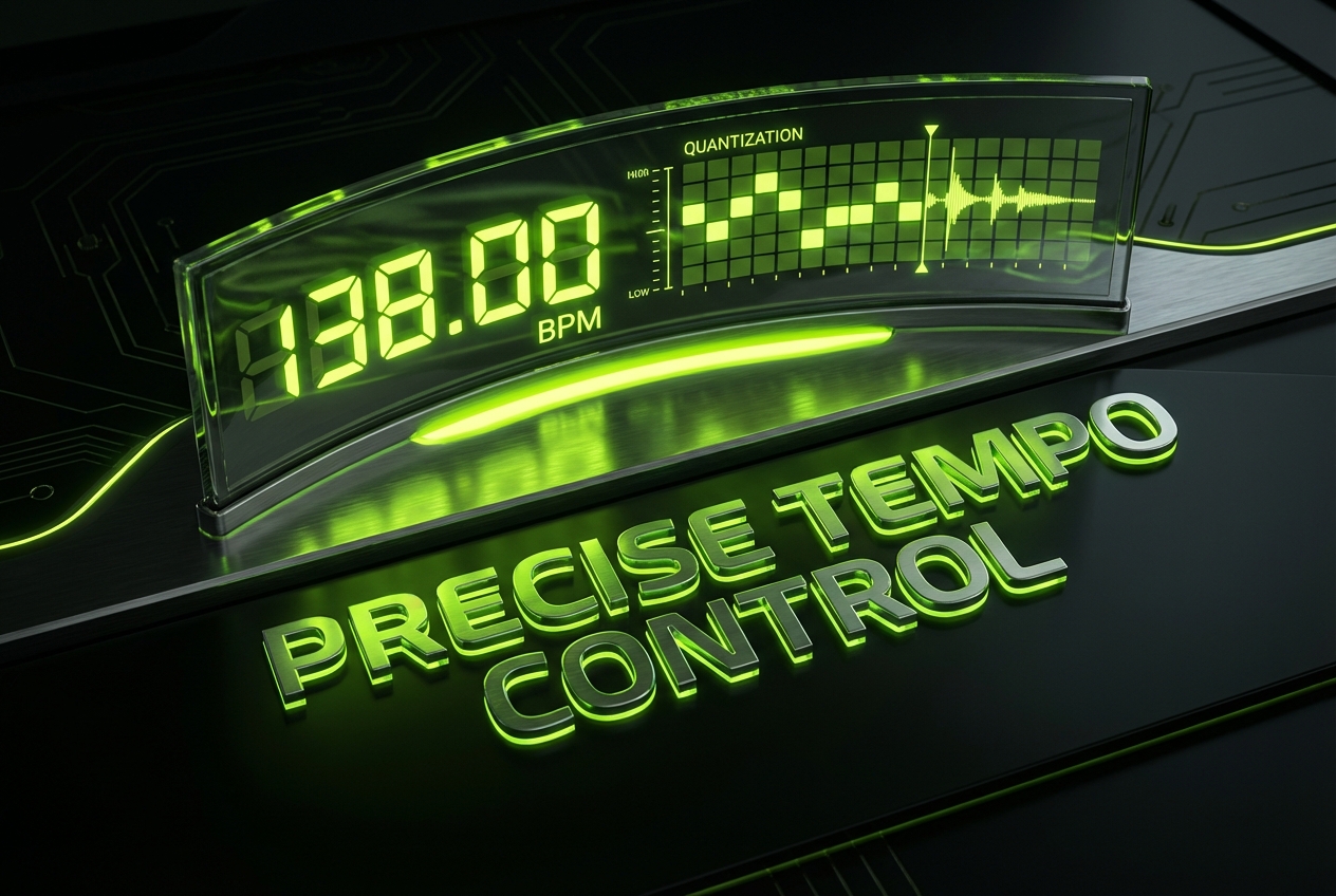 Interface showing BPM control on the Trance Music Generator