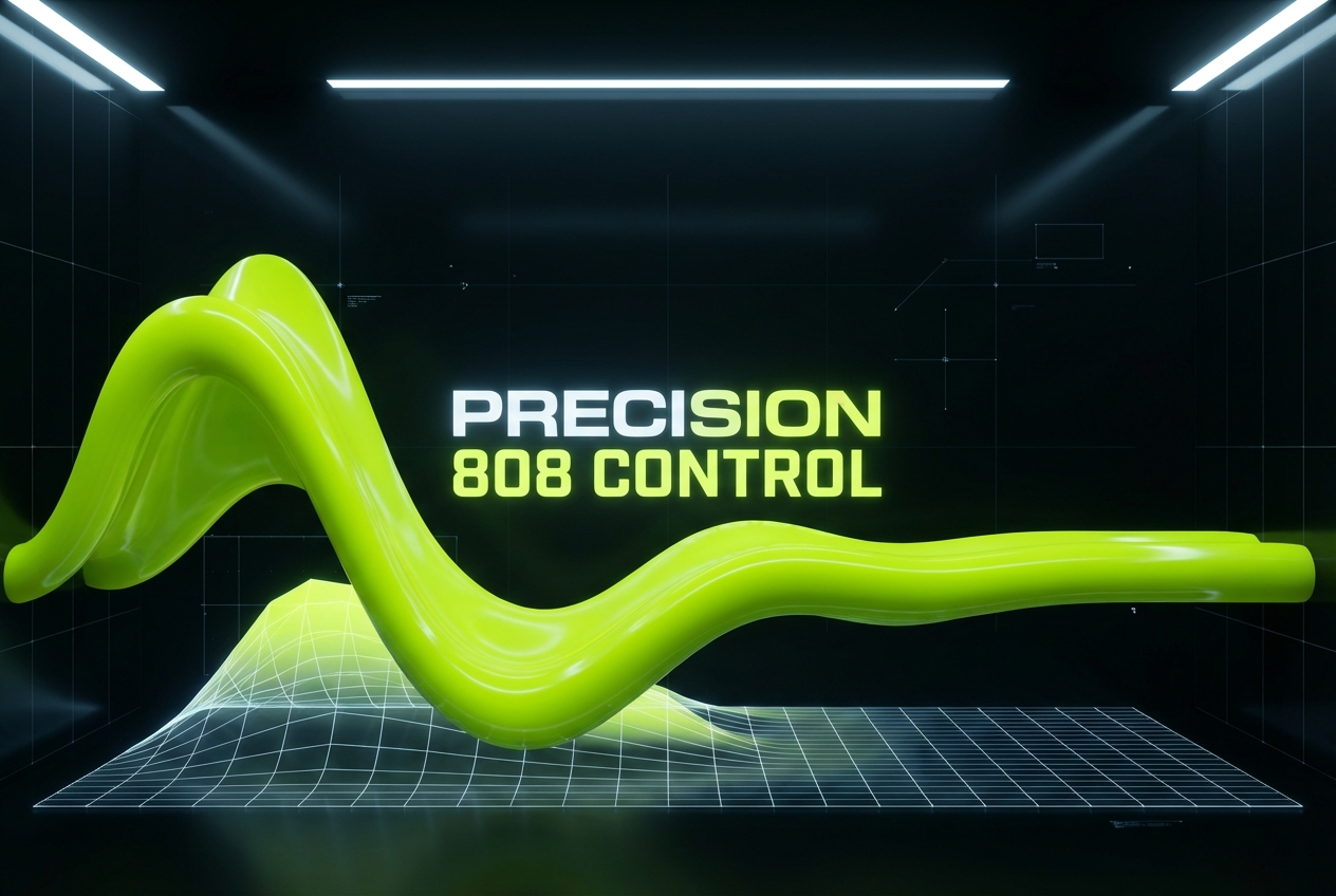 Trap music generator controls for 808 bass