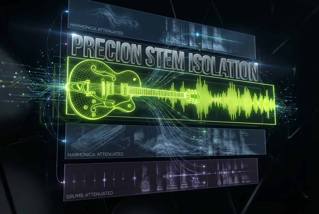 Instrument control panel on Blues Music Generator