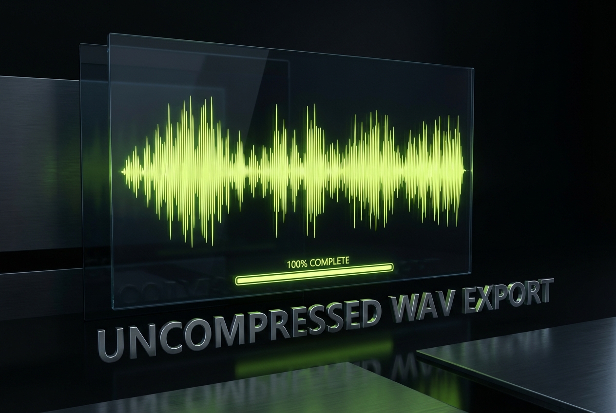 High quality export from Blues Music Generator