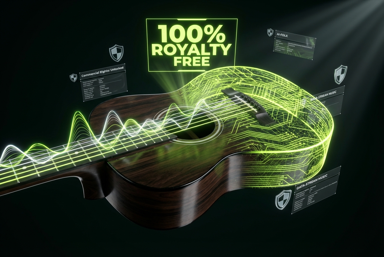 Waveform display of Folk Music Generator output