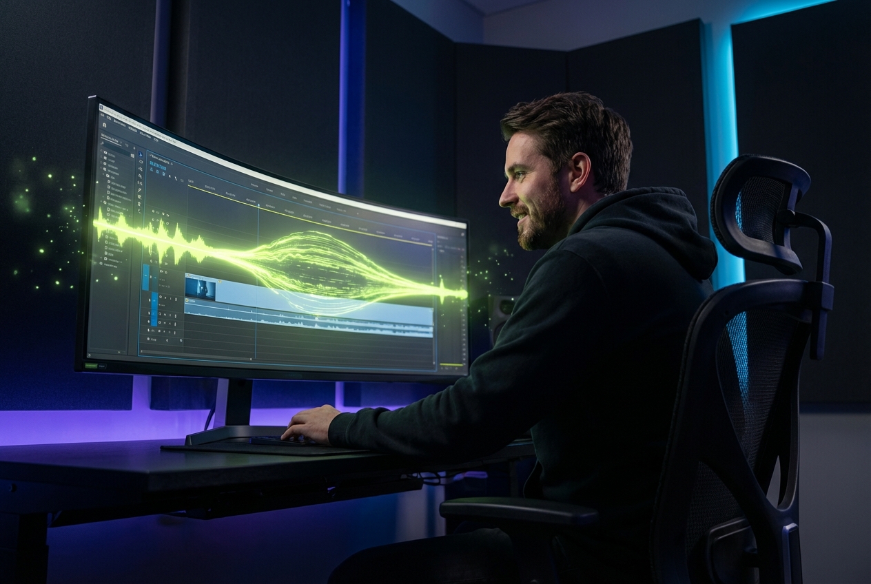 Ambient music generator for video editing