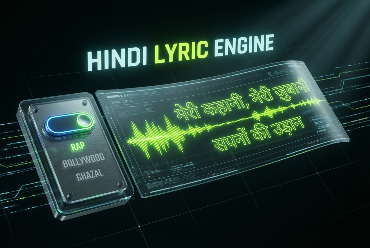 Genre selection in AI Lyrics Generator Hindi