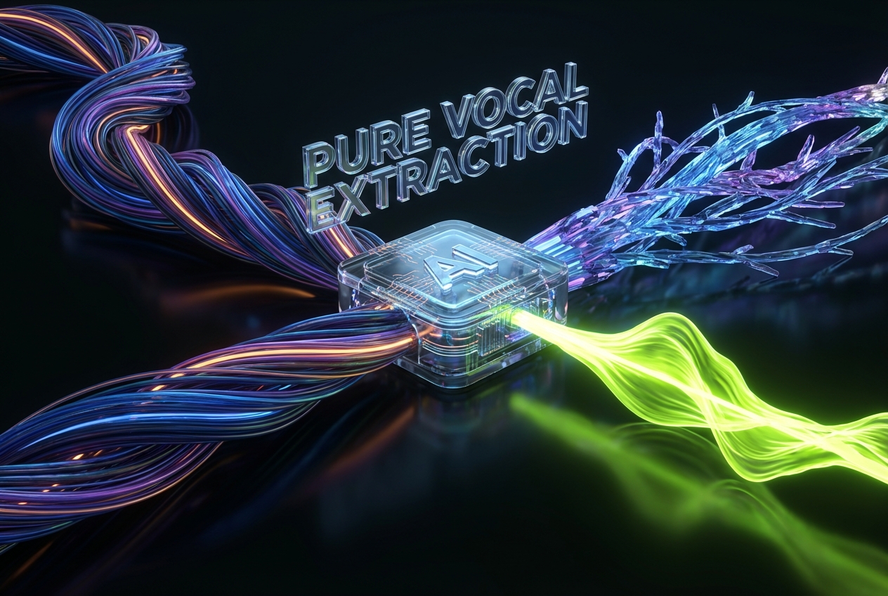 High quality waveform in vocal splitter tool