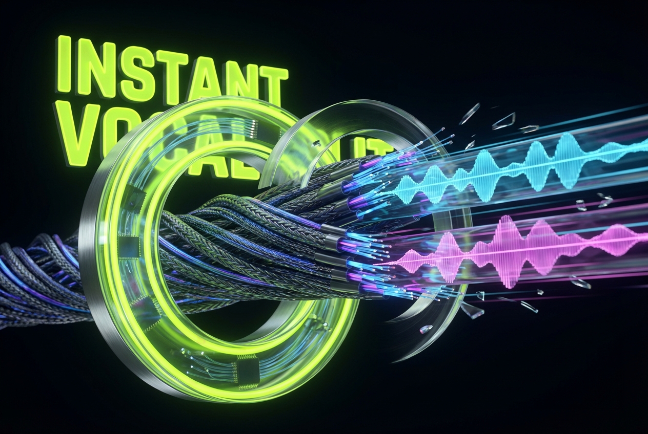 Fast processing icon for vocal splitter feature