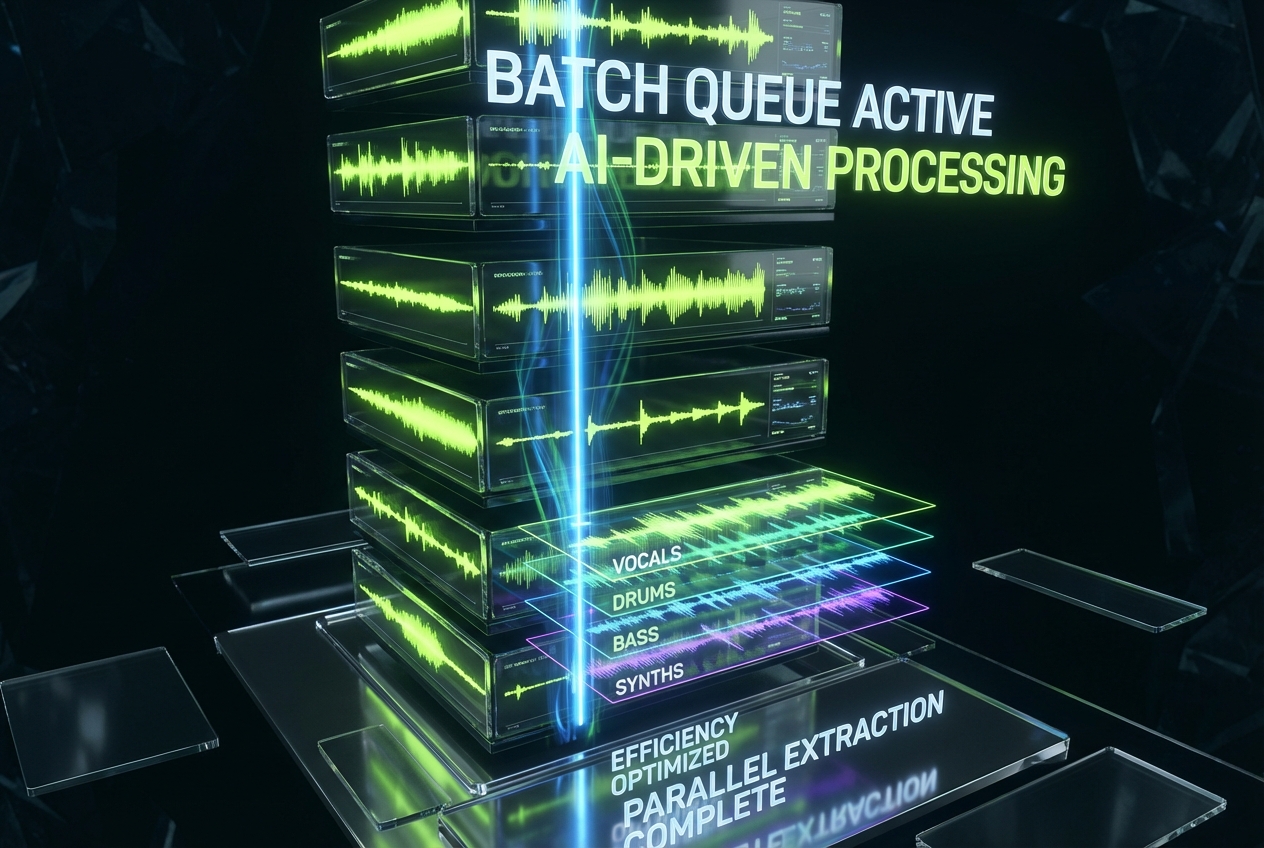 Batch processing feature within the Instrumental Remover tool