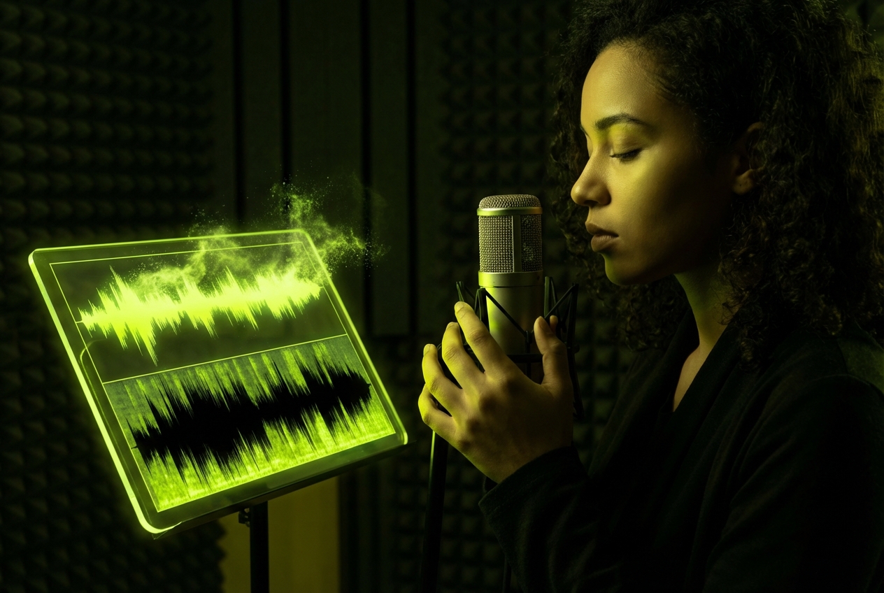 Karaoke singer using vocal extractor app