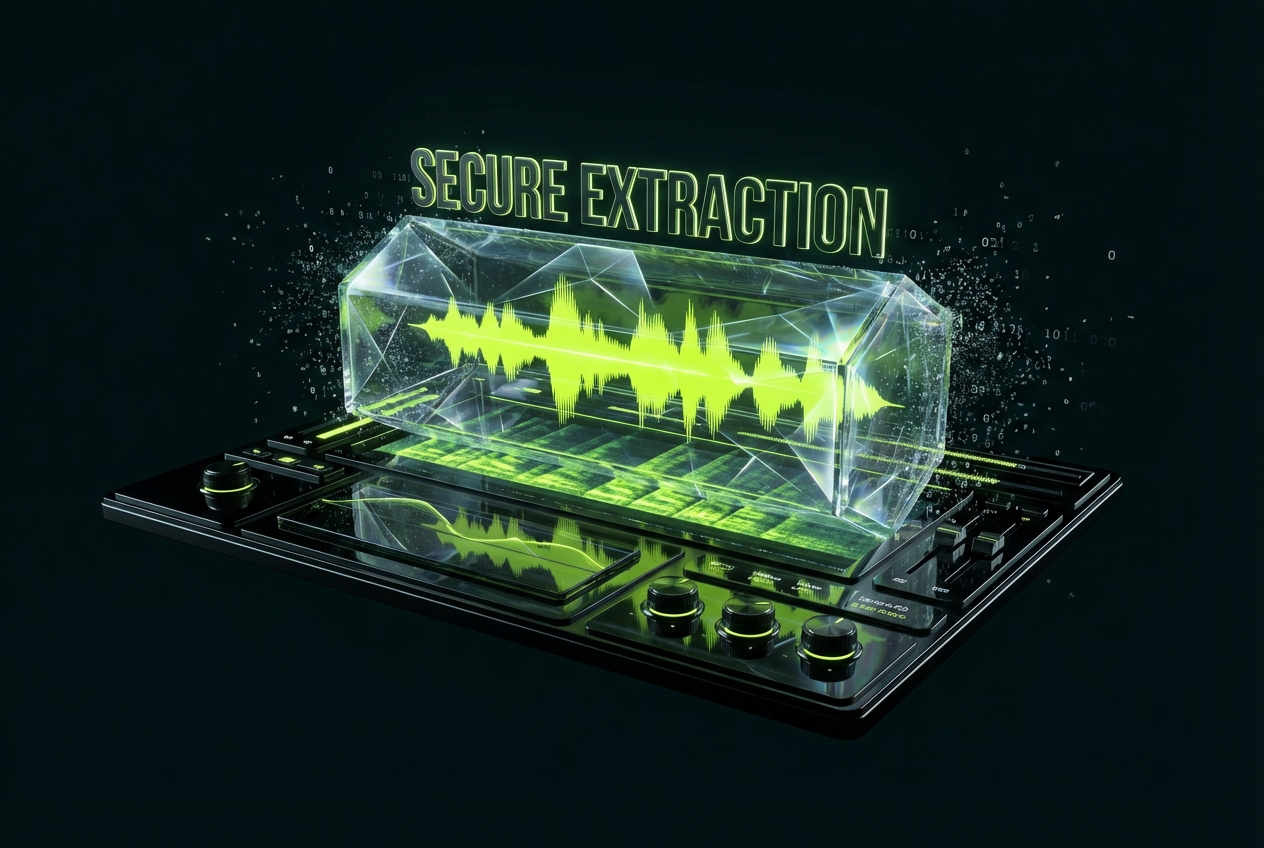 Secure online vocal extractor interface