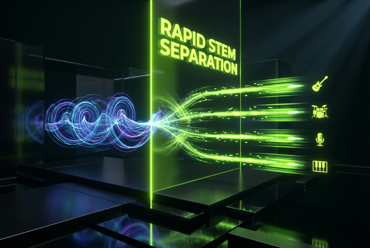 Fast processing to remove background music