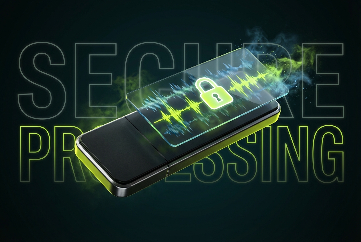 Secure lock icon on audio file