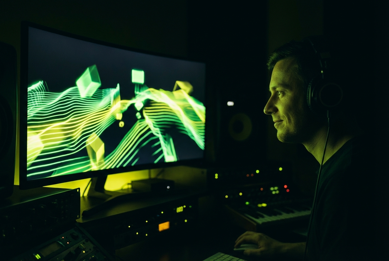 Music visualizer app for professional audio producers