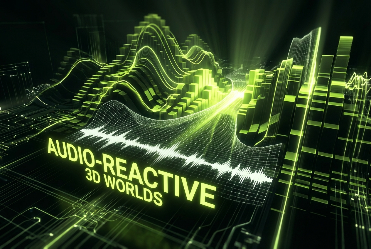 3d music visualizer rendering immersive spatial effects