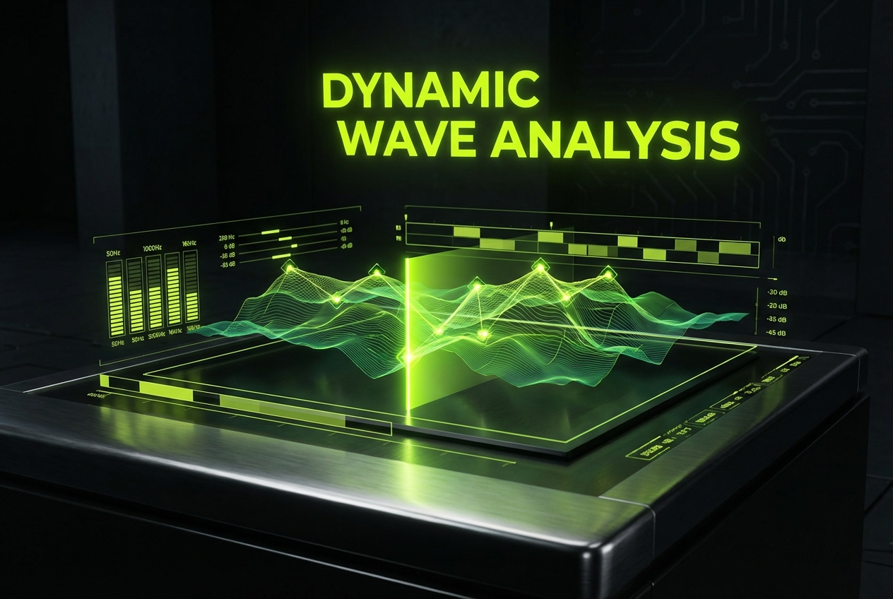 Waveform analysis in Spotify Music Visualizer tool