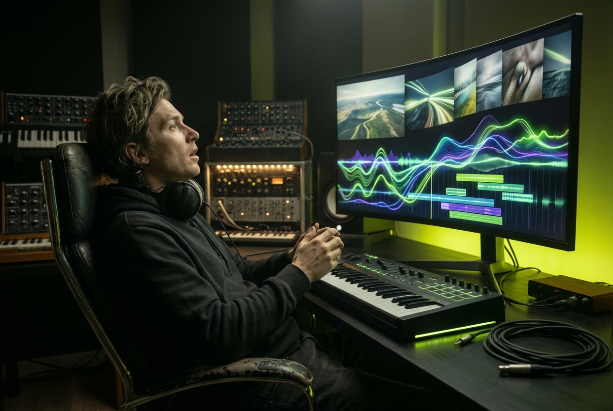 Independent artist using Apple Music Visualizer tool