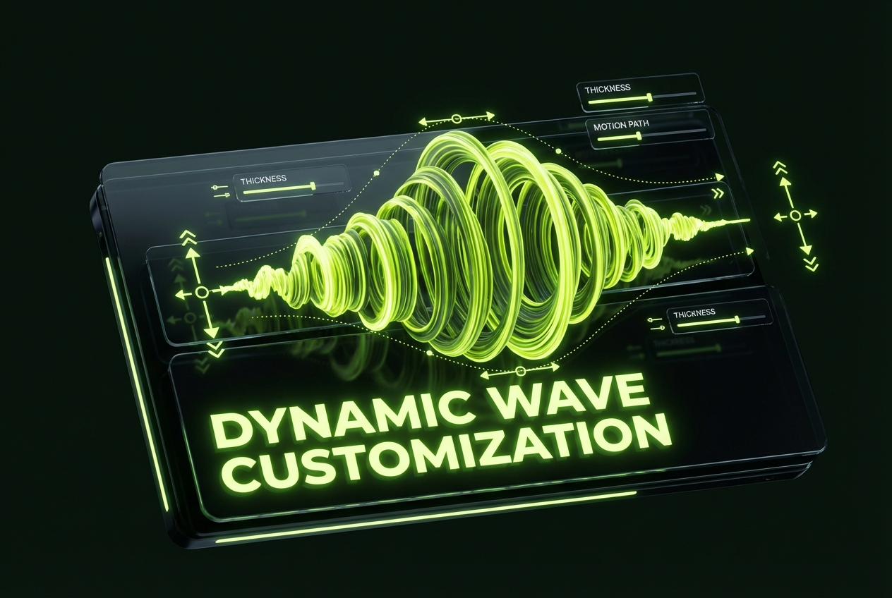 Dynamic wave customization in Apple Music Visualizer