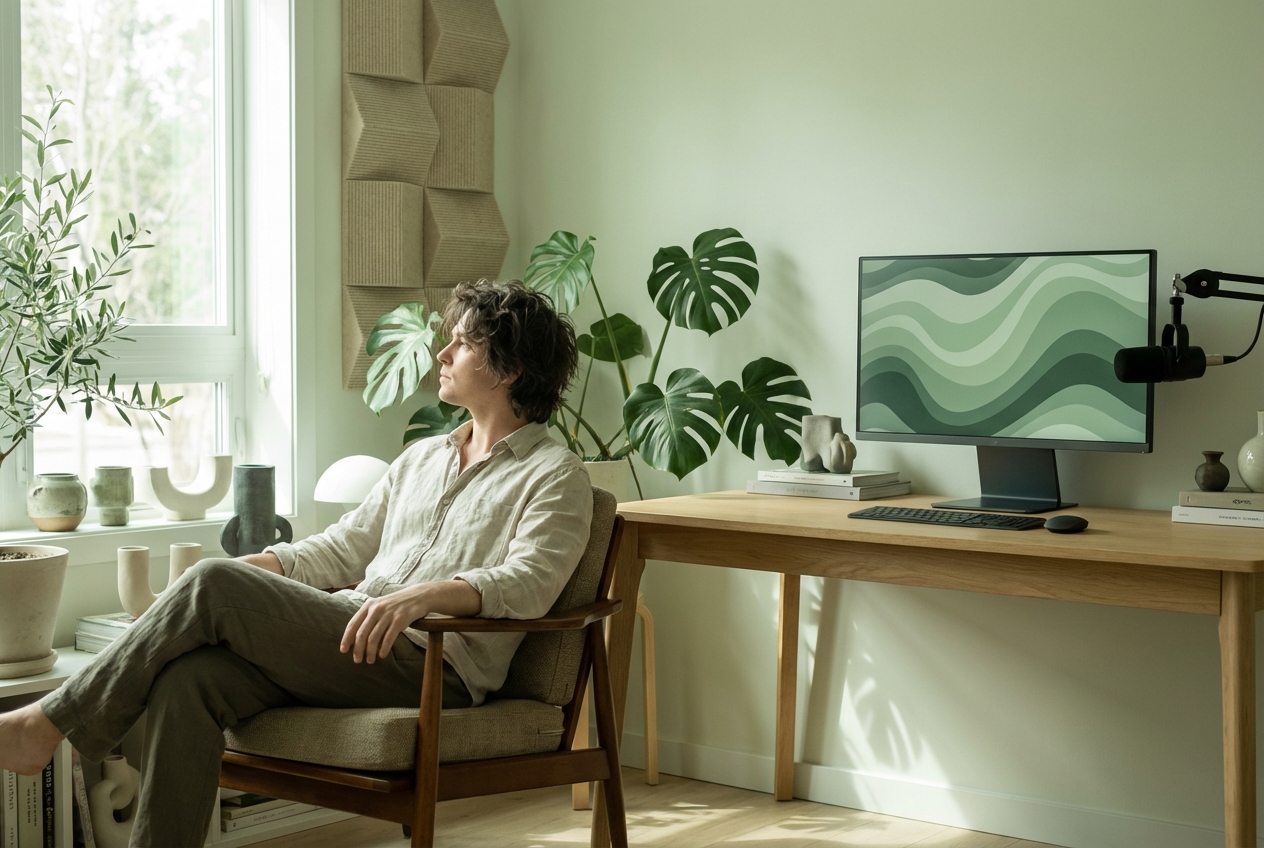 Audio visualizer graphics for podcast creators