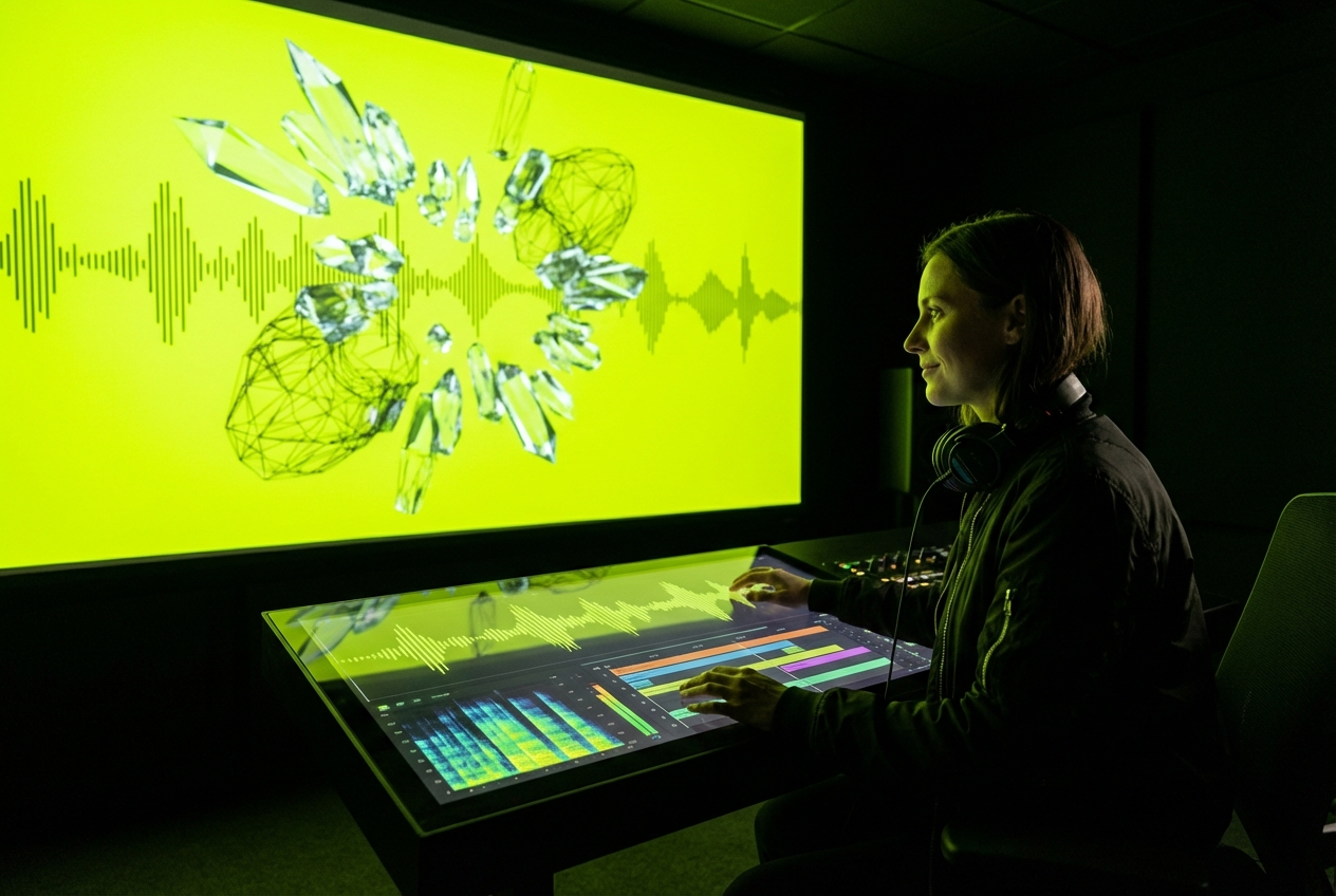 Stage performance visuals from music video maker