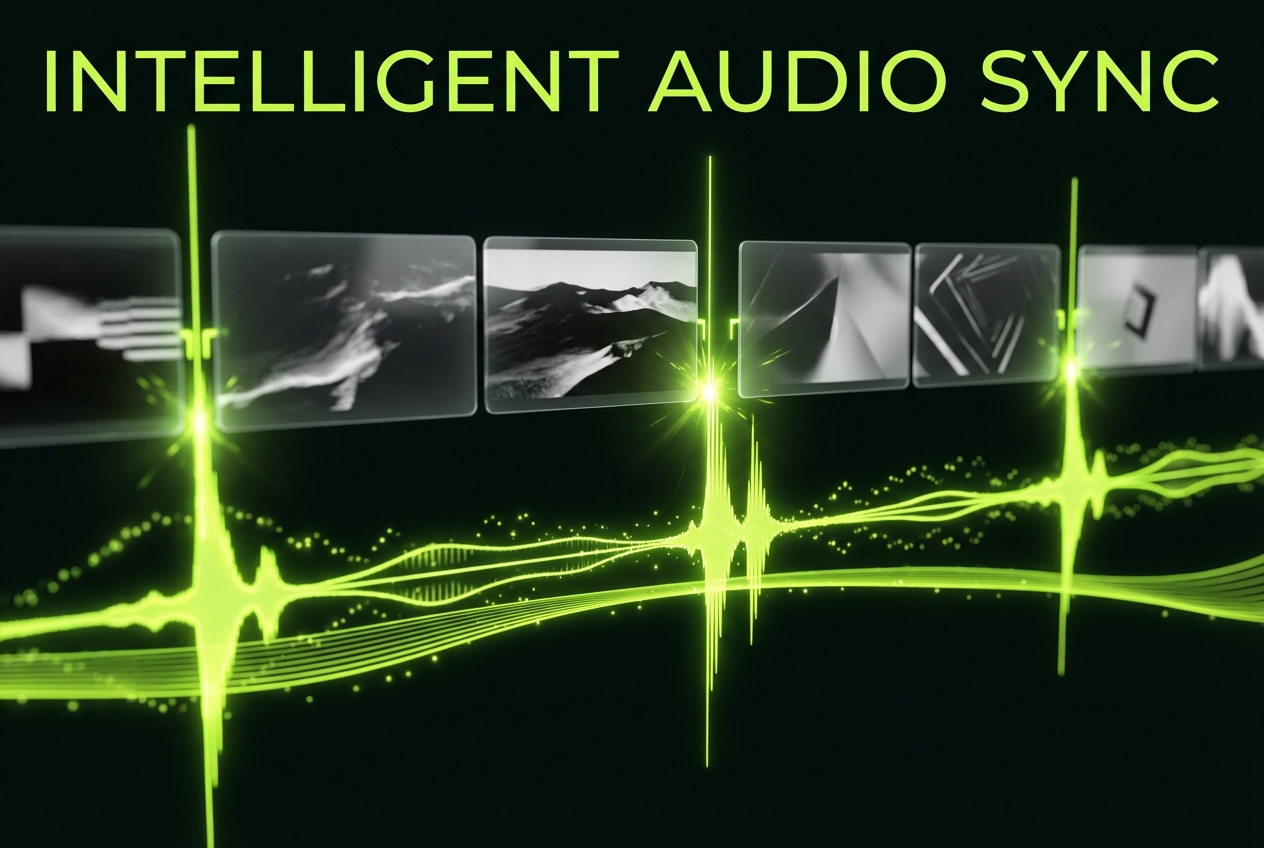 Audio sync feature in music video maker