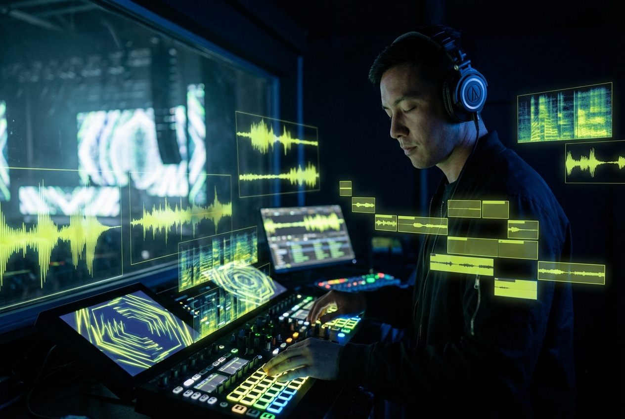 Photo video maker with music online free VJ