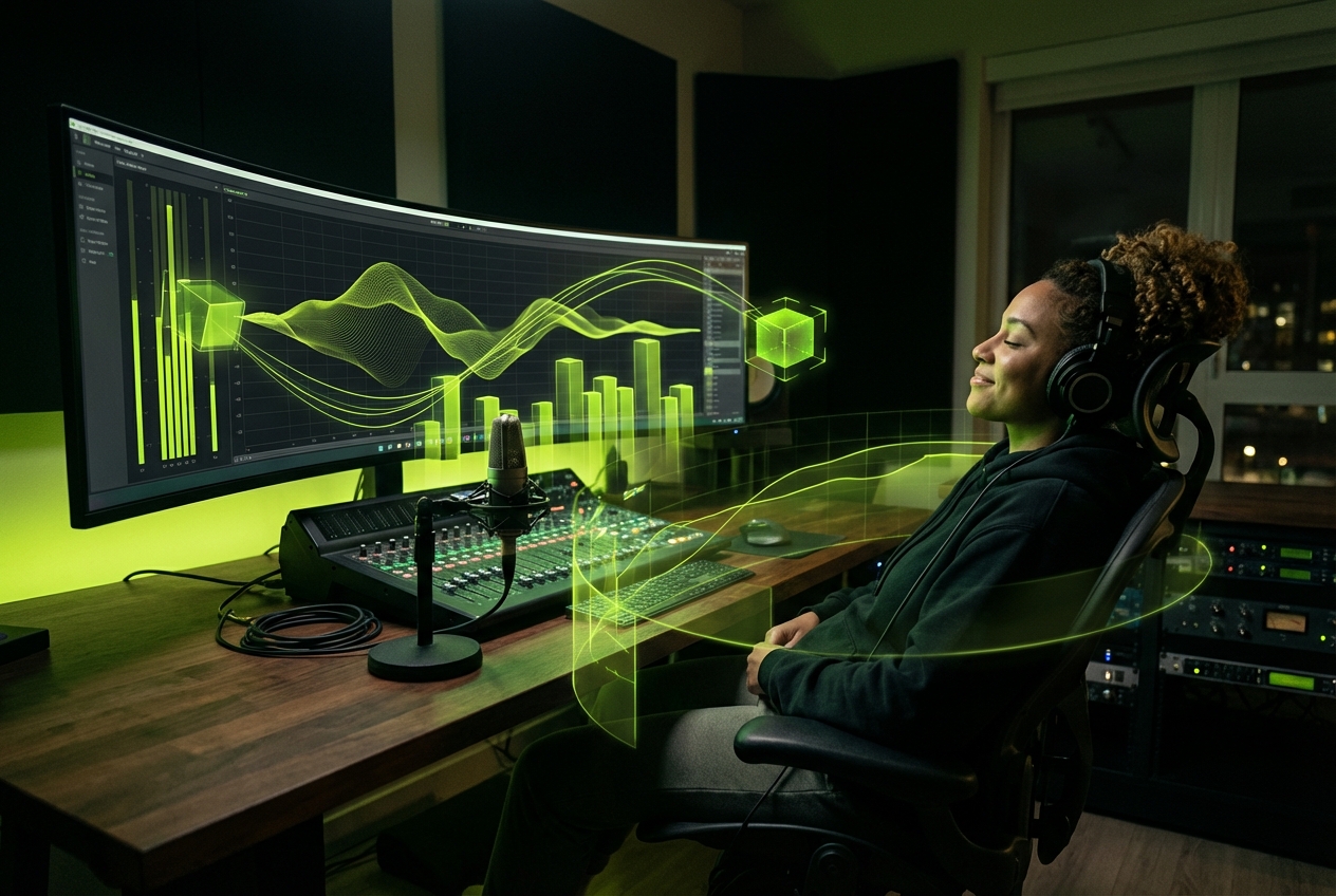 Artist lyric music video maker output