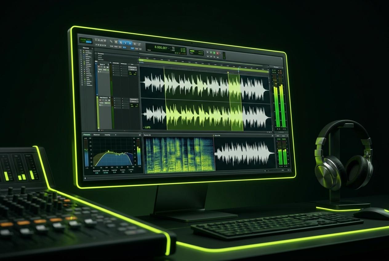 High-quality audio waveform from Text To Song Generator