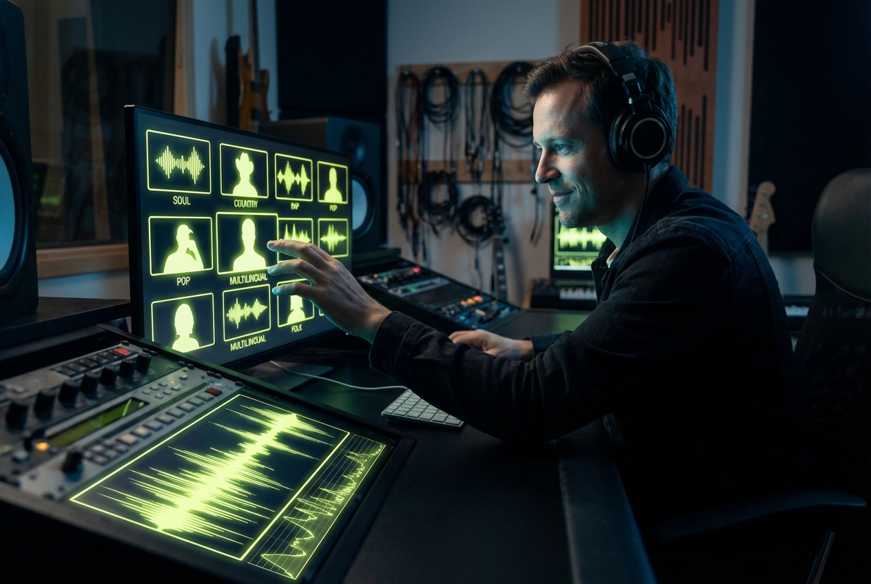 Multiple AI Singer voice models available for selection