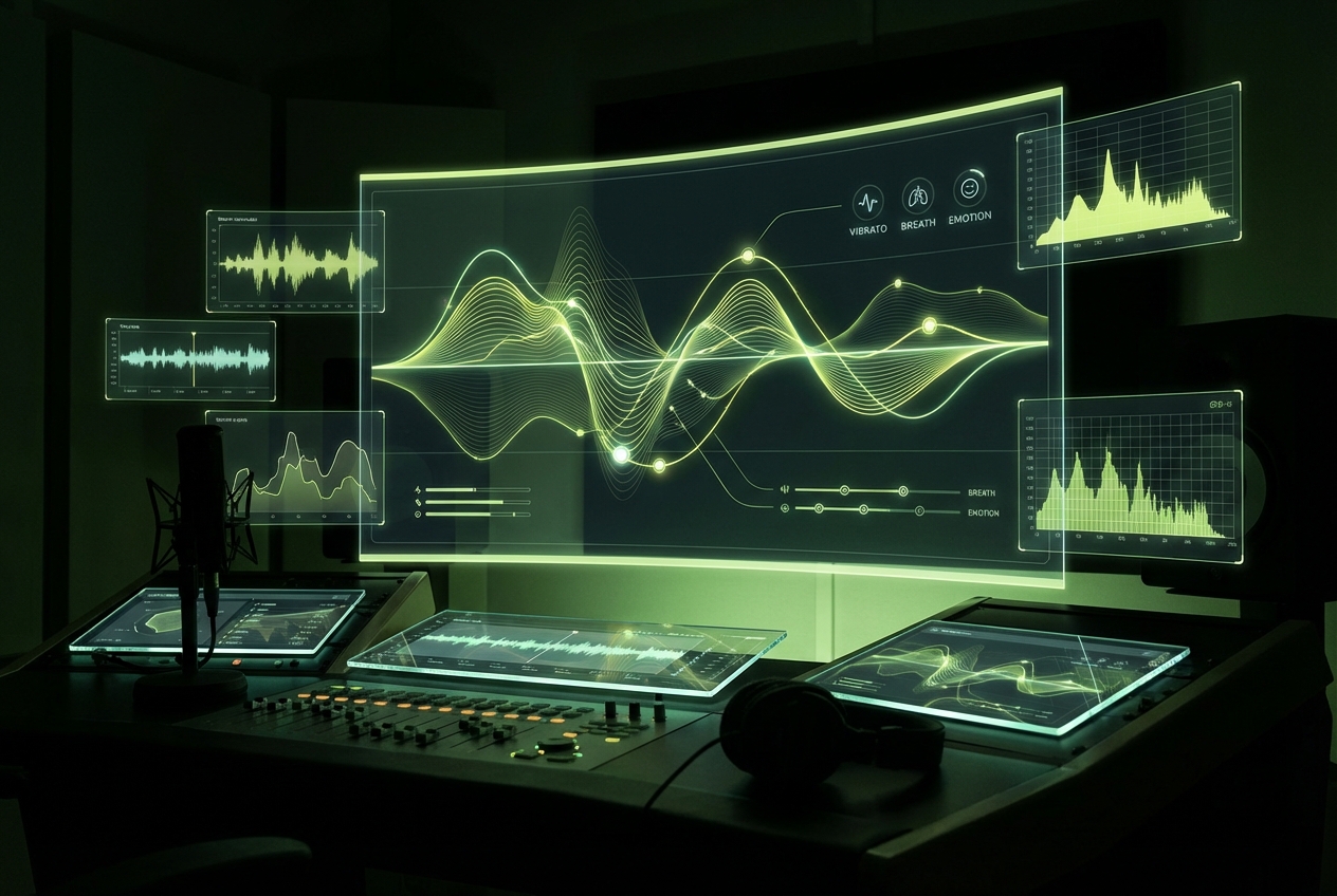 Real-time AI Singer vocal control dashboard