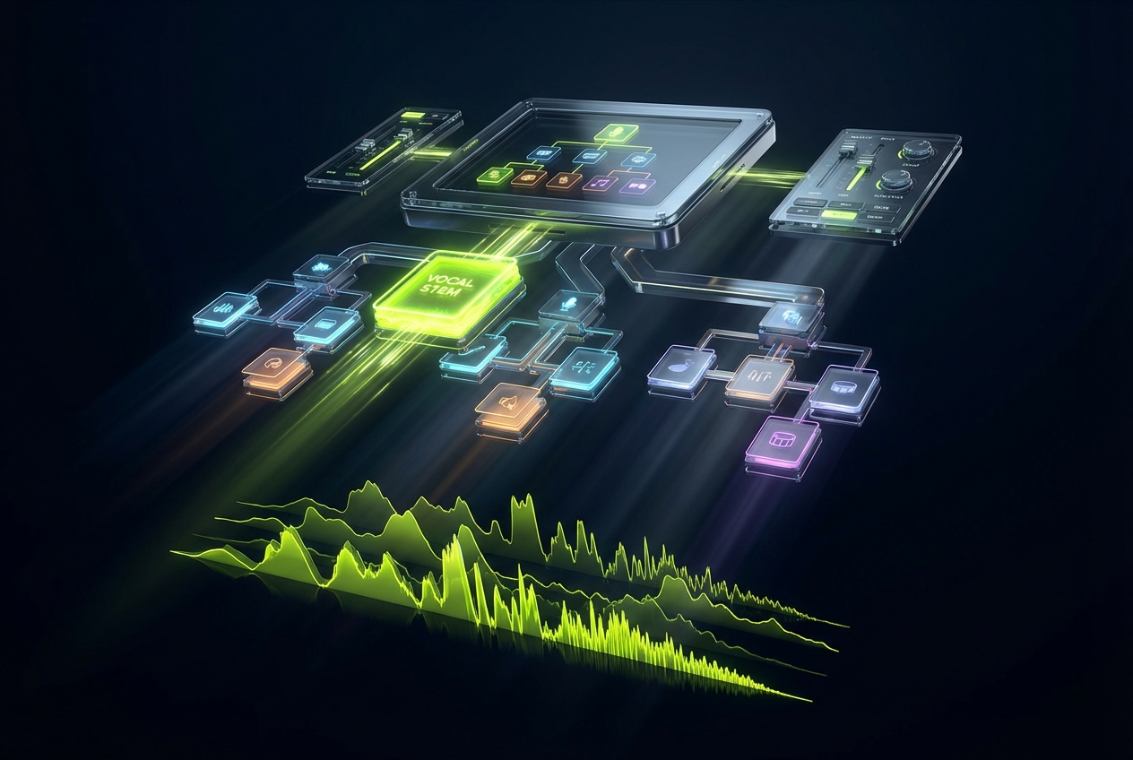 Professional audio export from AI Singer generator