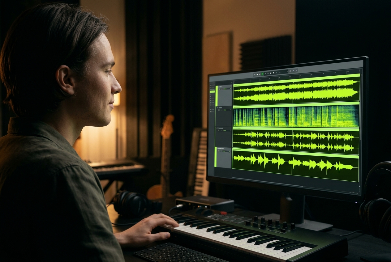 Independent artist using AI Remixer for music production