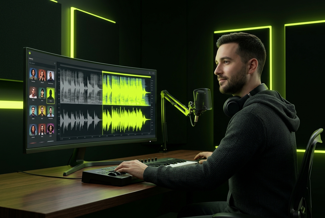 Voice model selection library for AI song voice changer