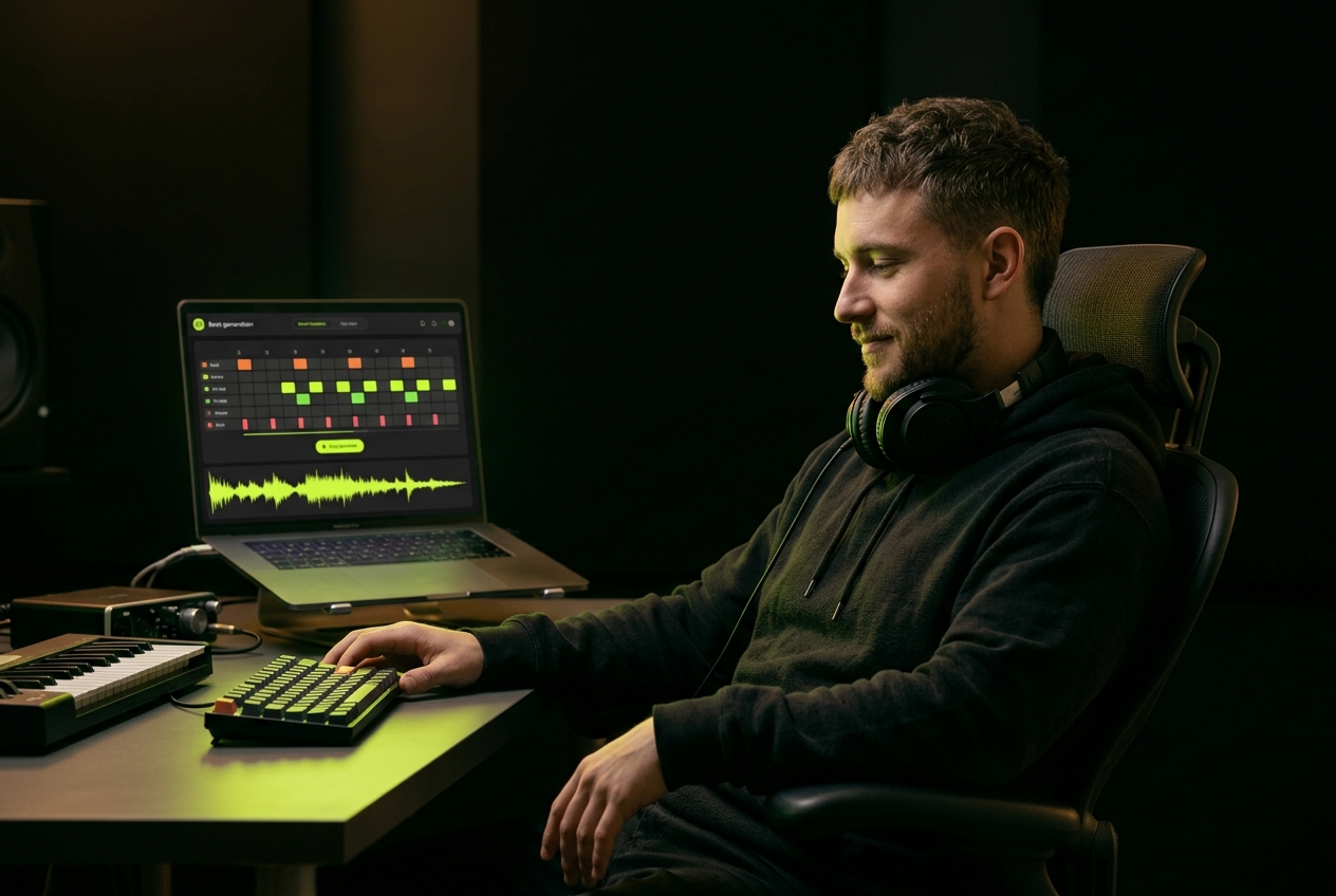 Royalty-free beats from AI Beat Generator