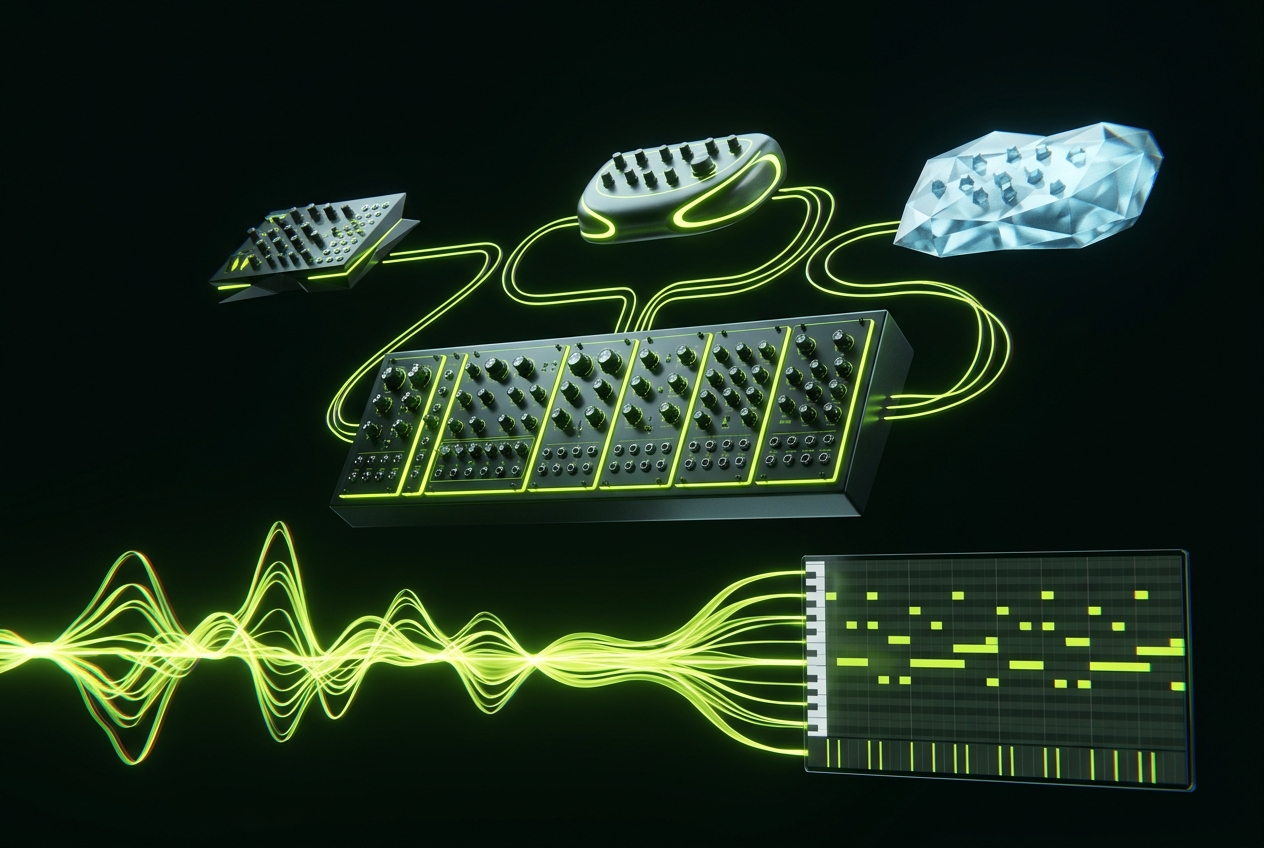 Multiple synthesizer options in AI Beat Generator